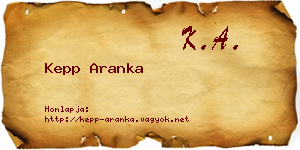 Kepp Aranka névjegykártya
